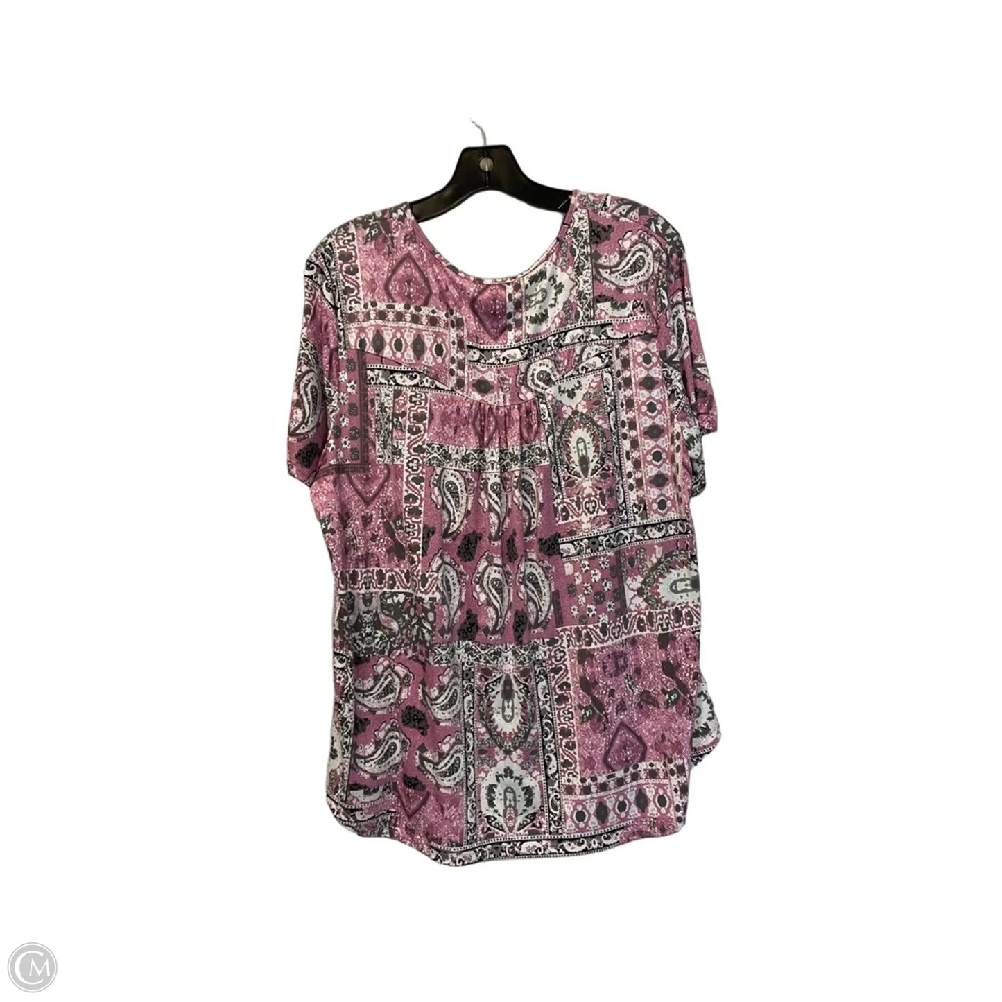 Top Short Sleeve By N Touch In Pink, Size: L