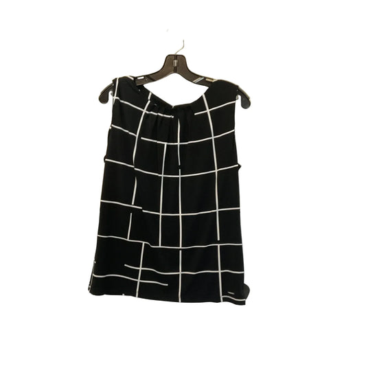 Top Sleeveless By Calvin Klein In Black & White, Size: L
