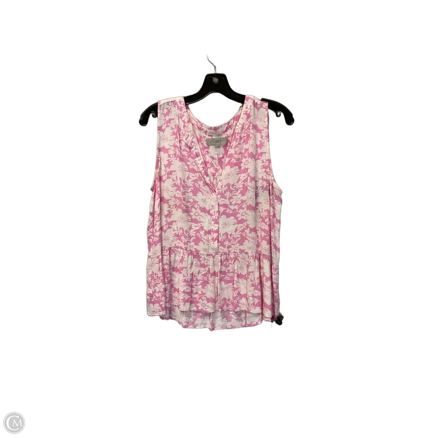 Top Sleeveless Basic By Loft In Pink, Size: M