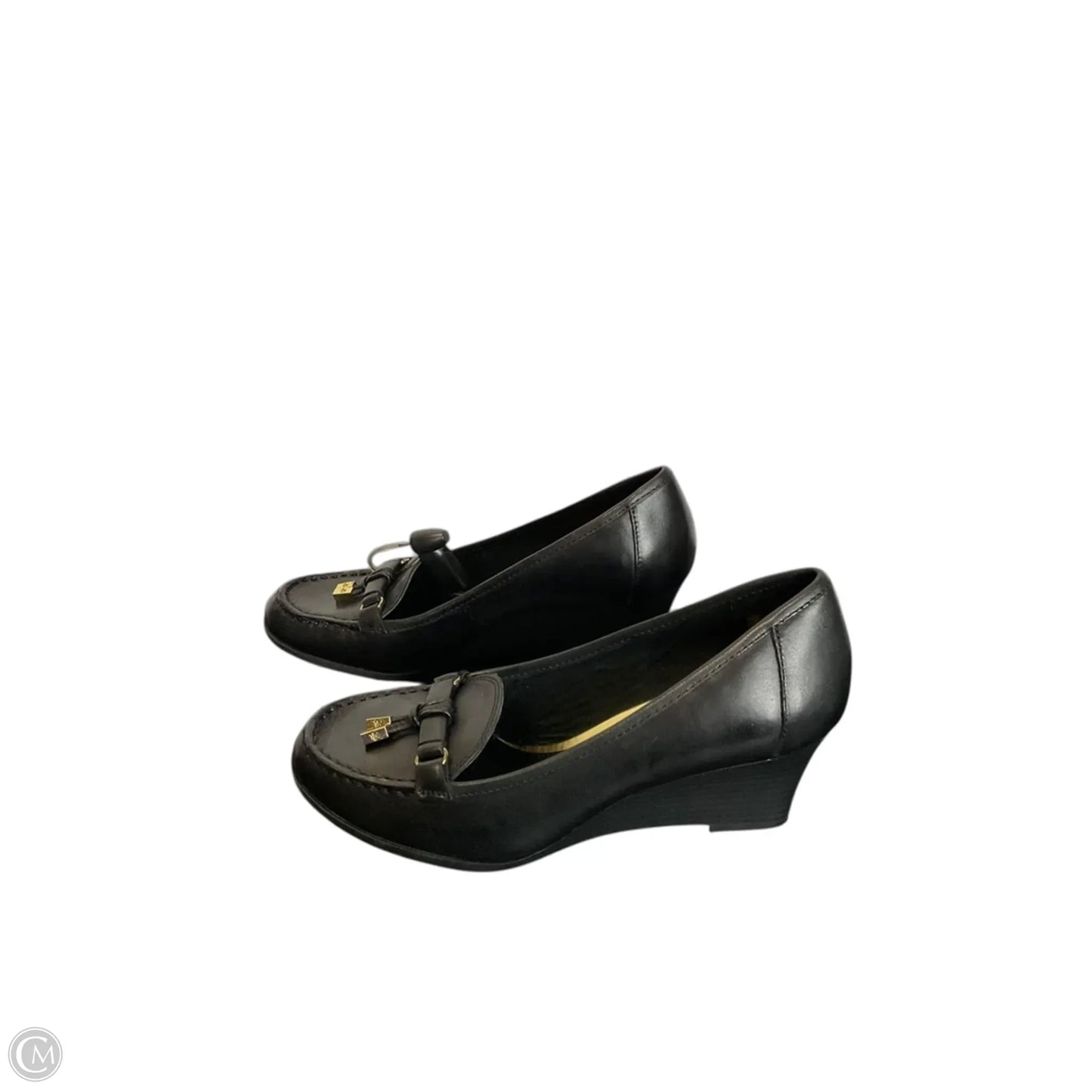 Shoes Heels Wedge By Ralph Lauren In Black, Size: 6.5