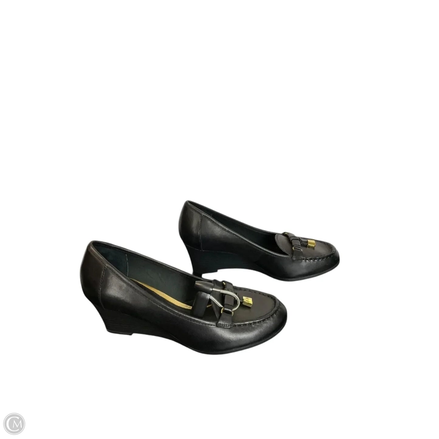 Shoes Heels Wedge By Ralph Lauren In Black, Size: 6.5