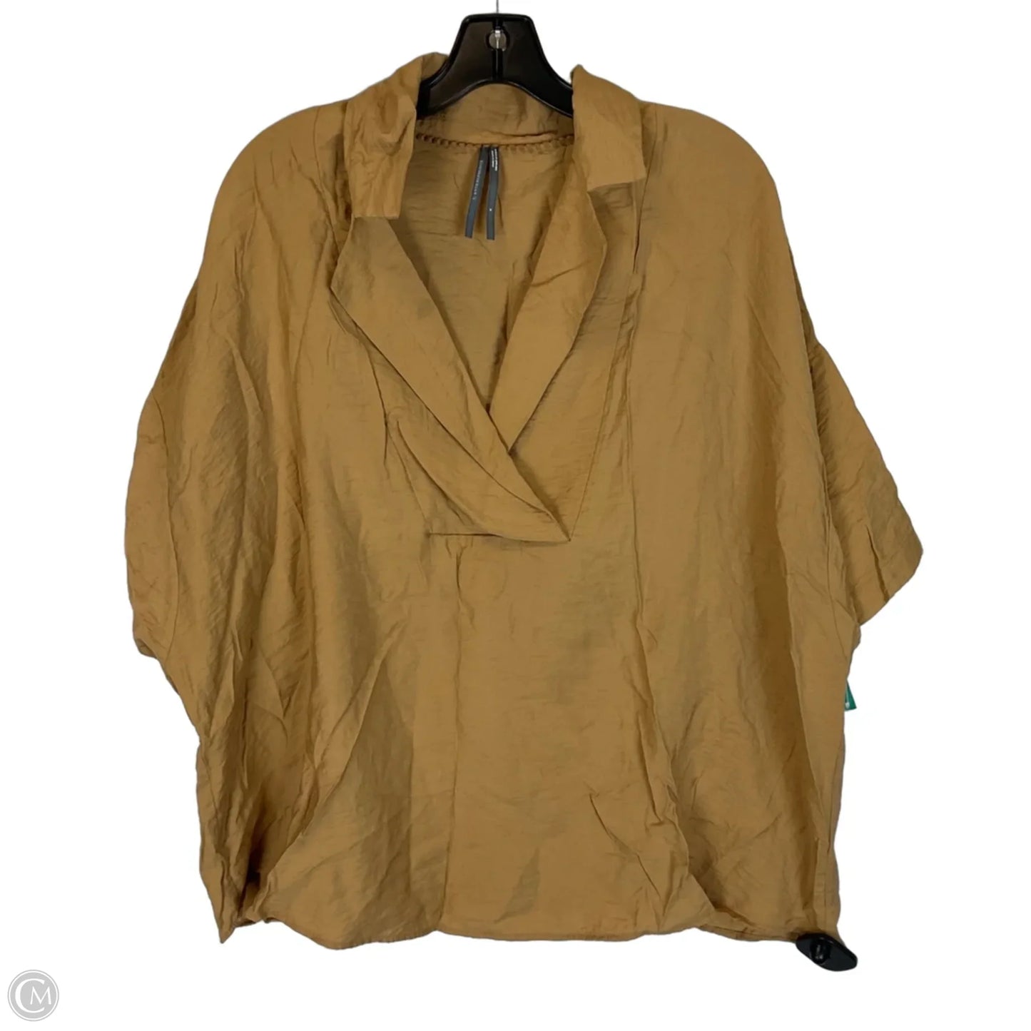 Top Short Sleeve By Anthropologie In Brown, Size: M