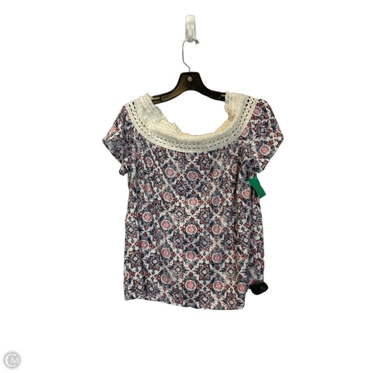 Top Short Sleeve By New Directions In Floral Print, Size: L