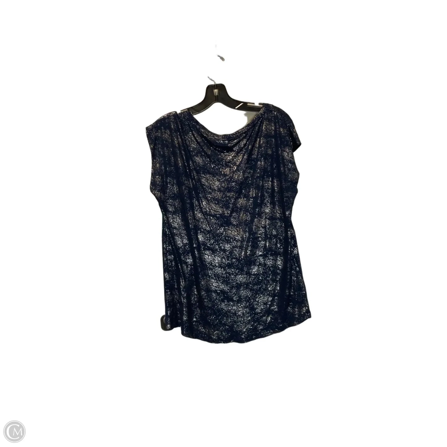 Top Short Sleeve Basic By Jennifer Lopez In Blue, Size: M