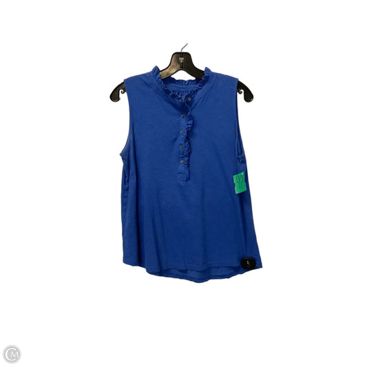 Top Sleeveless By Loft In Blue, Size: S