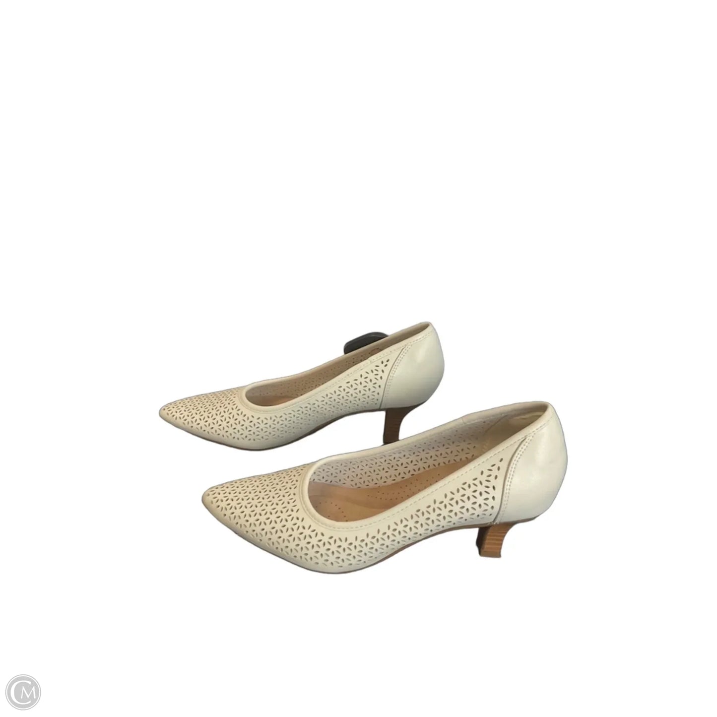 Shoes Heels Kitten By Clarks In White, Size: 7
