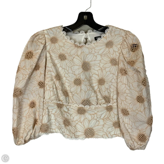 Top Long Sleeve By Express In White, Size: S