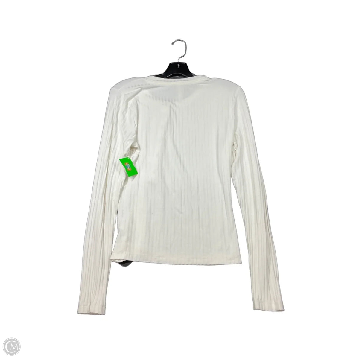 Top Long Sleeve Basic By Anthropologie In White, Size: M