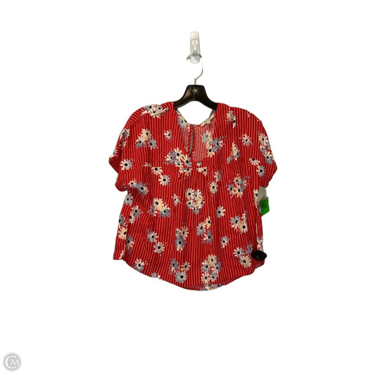 Top Short Sleeve By Madewell In Red, Size: Xxs