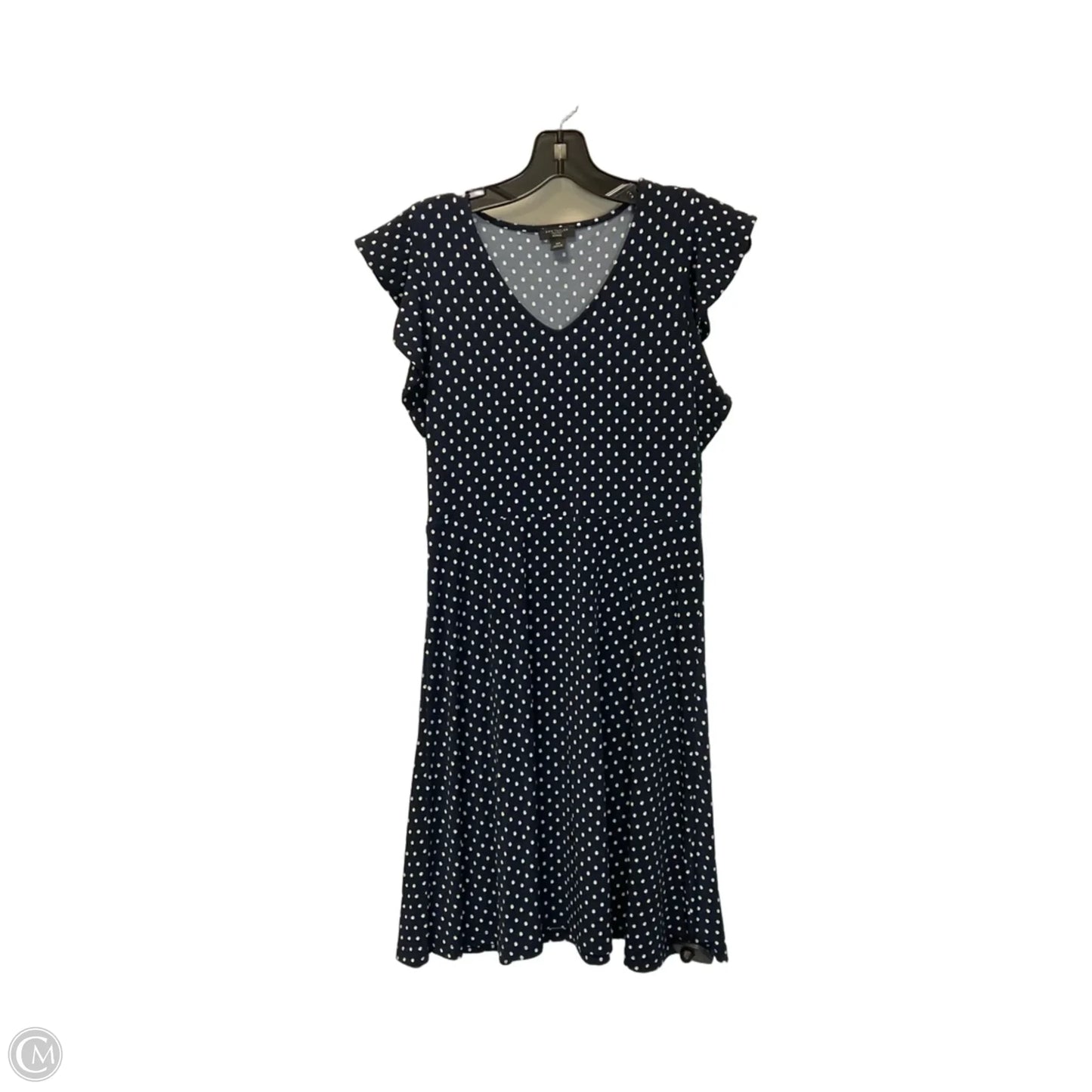 Dress Casual Midi By Ann Taylor In Polkadot Pattern, Size: Xs