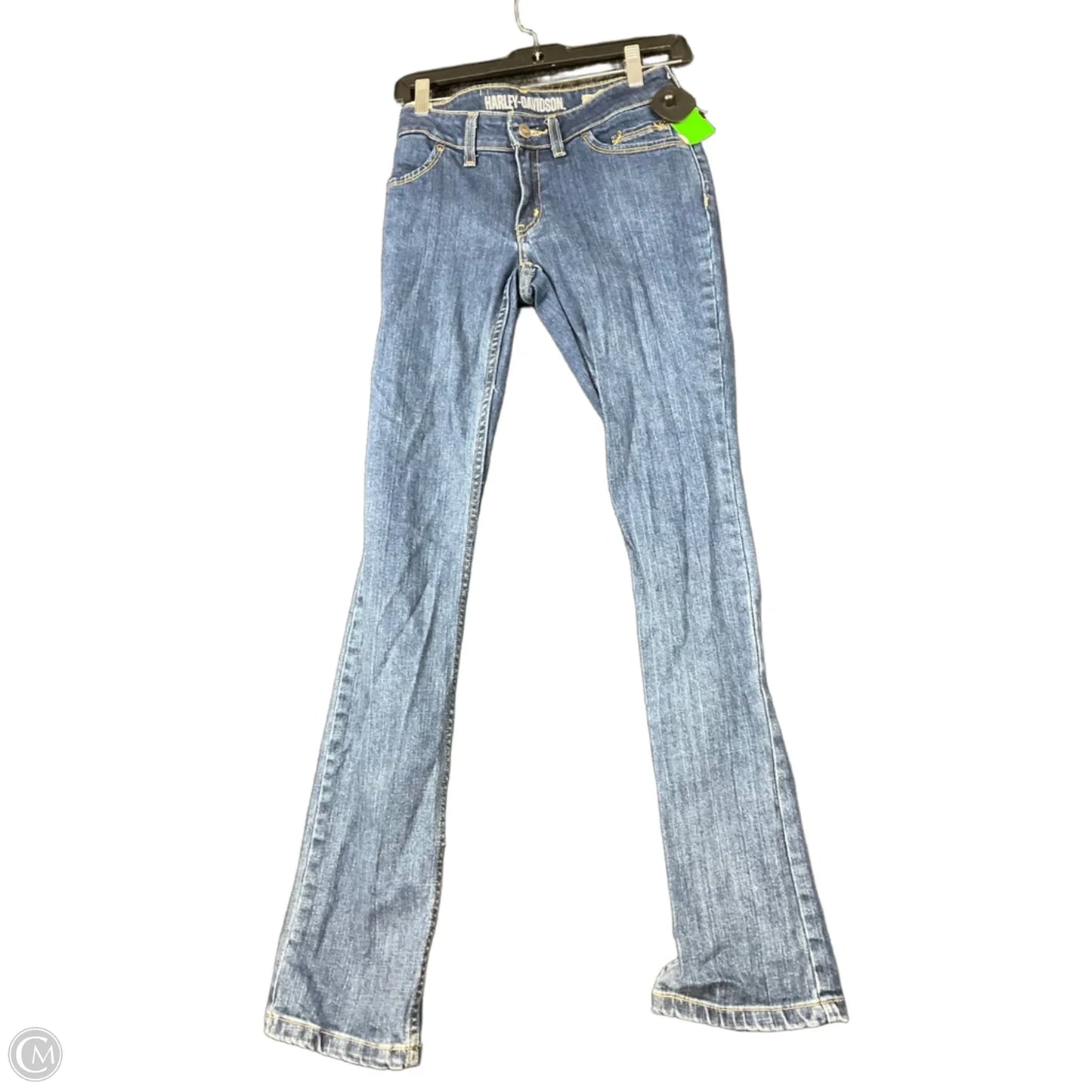 Jeans Straight By Harley Davidson In Blue Denim, Size: 2