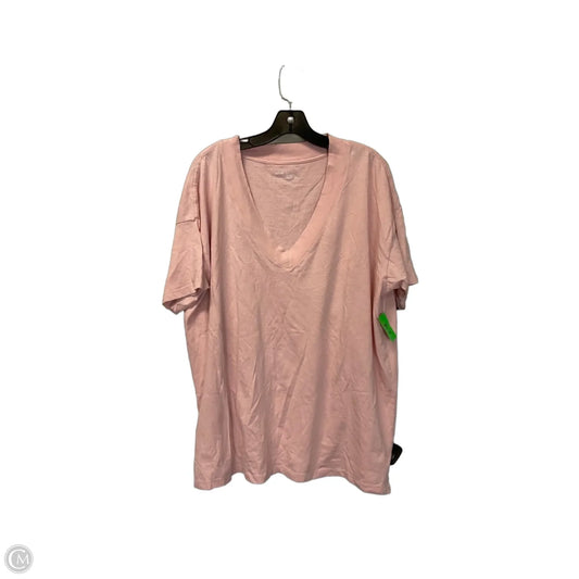 Top Short Sleeve Basic By Aerie In Pink, Size: M