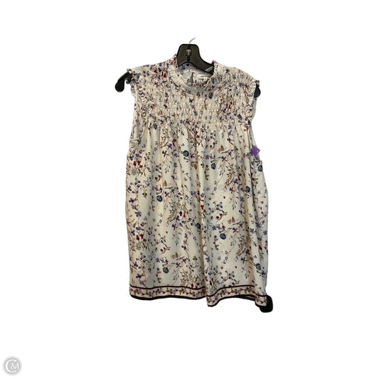 Top Sleeveless By Max Studio In Floral Print, Size: L