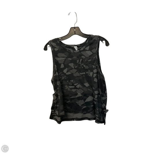 Athletic Tank Top By Lululemon In Black & Grey, Size: 10