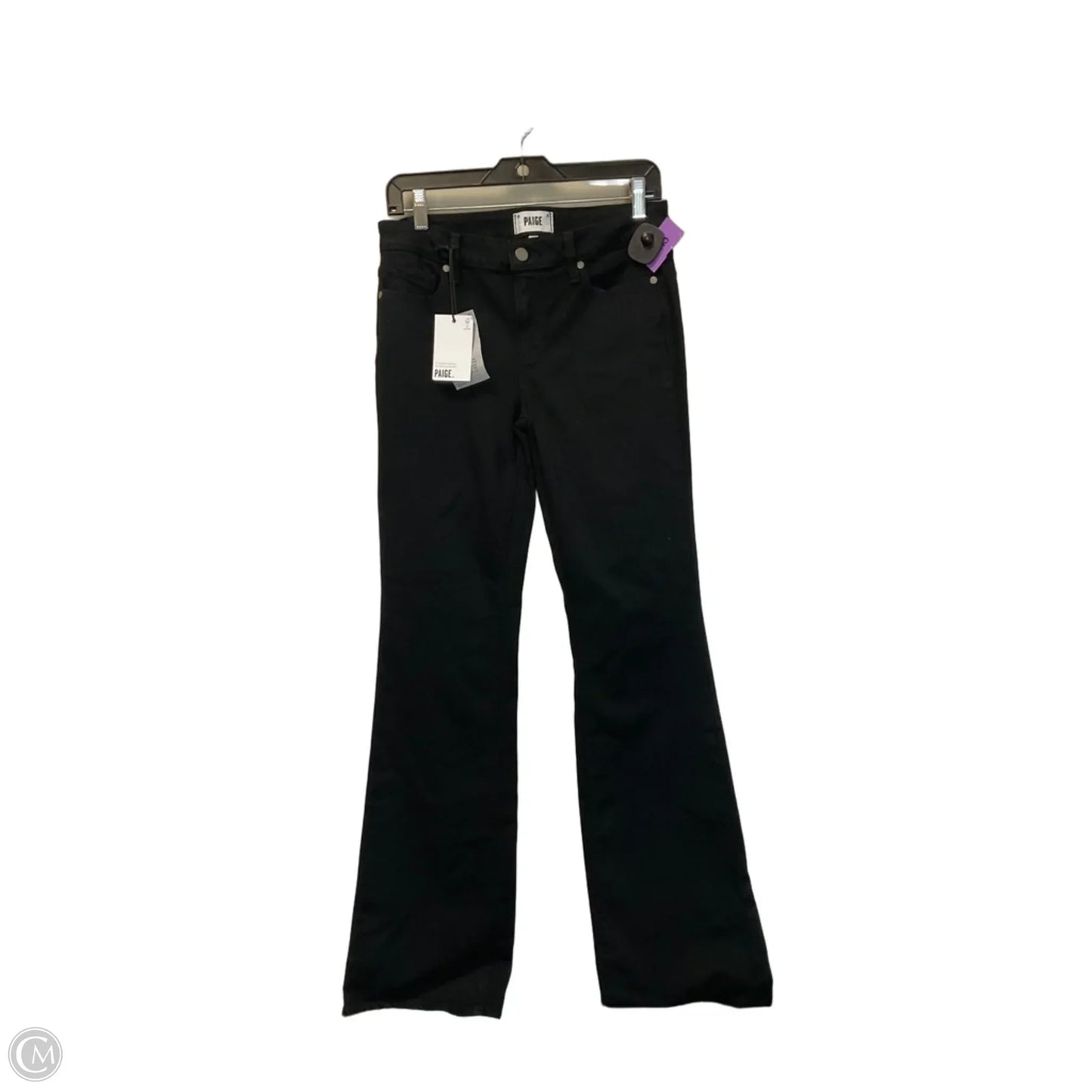 Jeans Boot Cut By Paige In Black Denim, Size: 6