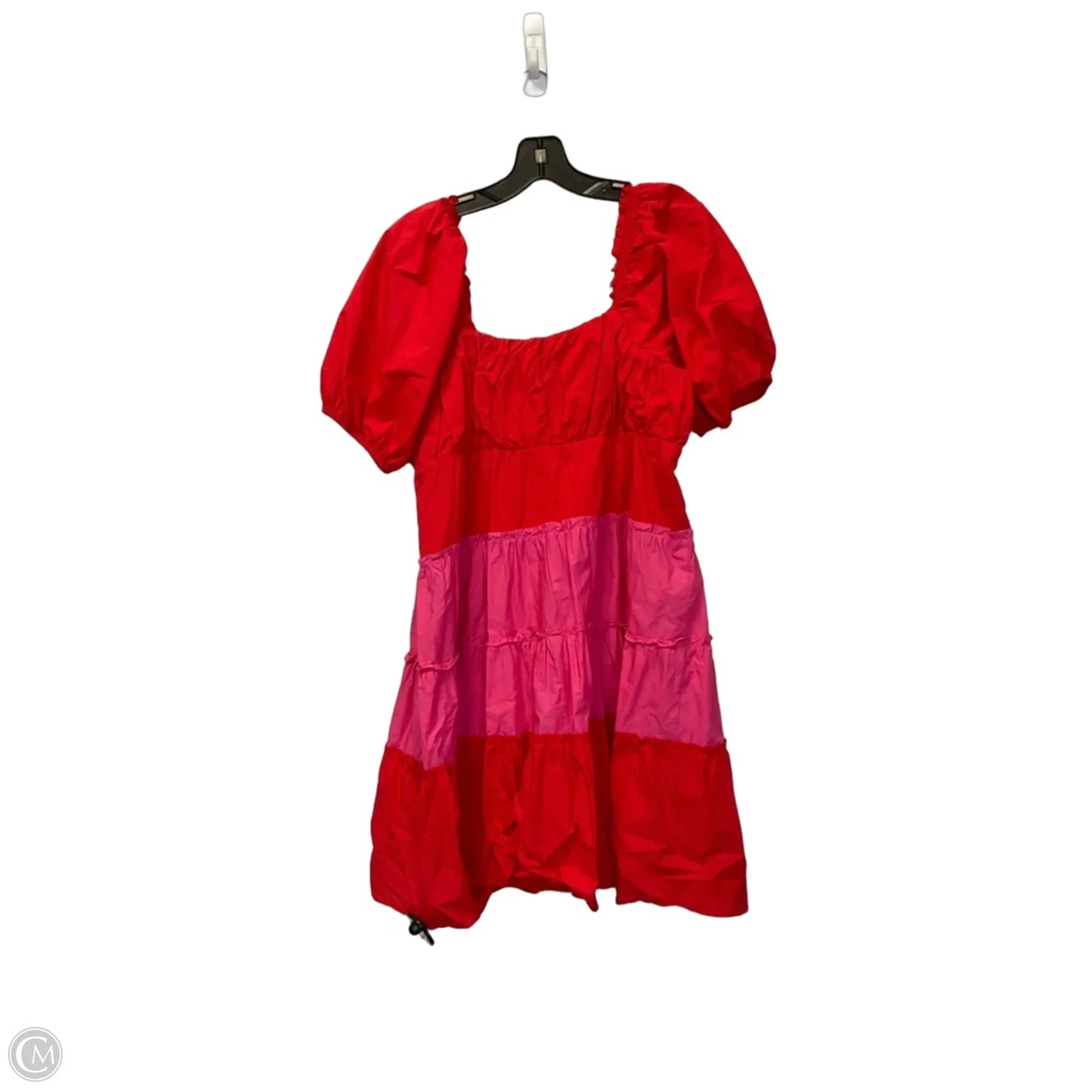 Dress Casual Midi By English Factory In Pink & Red, Size: L