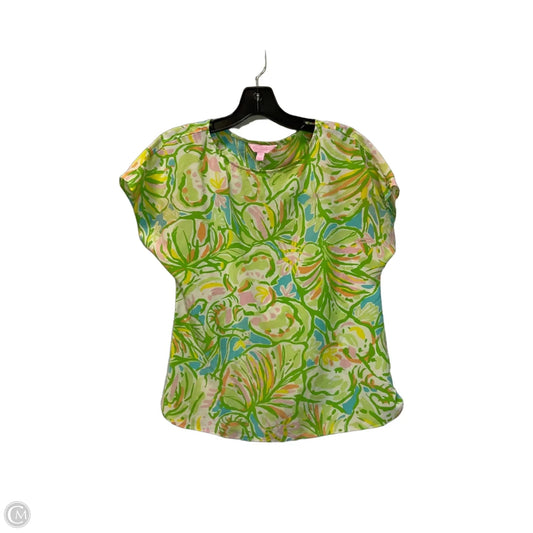 Top Short Sleeve Designer By Lilly Pulitzer In Green, Size: Xs
