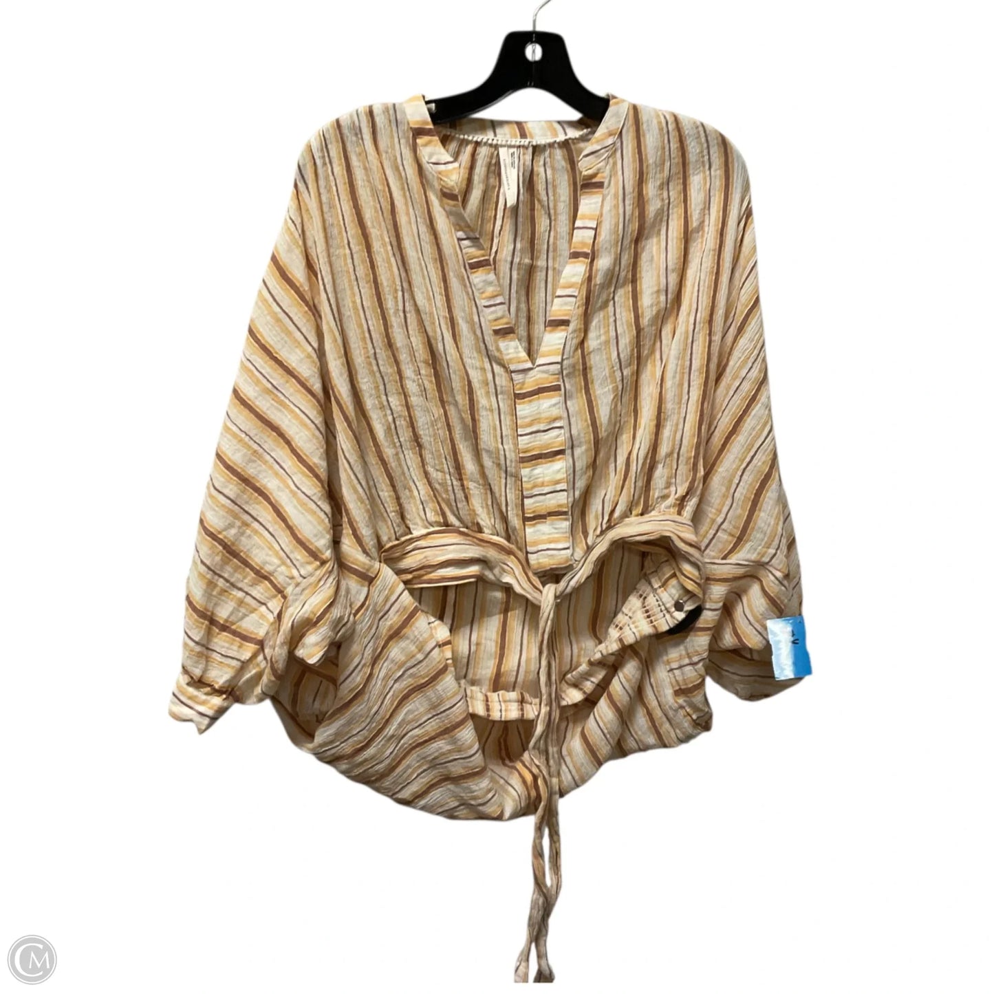 Top Long Sleeve By Anthropologie In Orange, Size: 1x