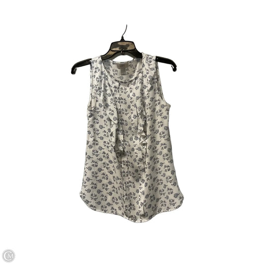 Top Sleeveless By Loft In Blue & White, Size: Xs