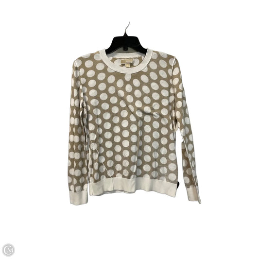 Top Long Sleeve Basic By Michael By Michael Kors In Polkadot Pattern, Size: M