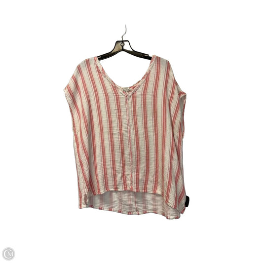 Top Short Sleeve By Wonderly In Striped Pattern, Size: 1x