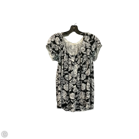 Top Short Sleeve By J. Crew In Black & White, Size: L