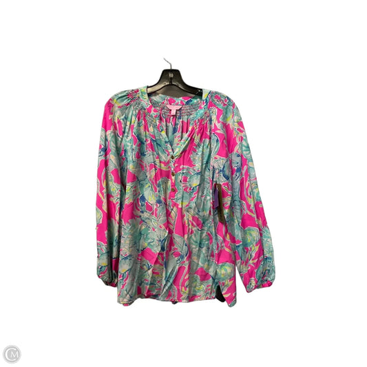Top Long Sleeve Designer By Lilly Pulitzer In Multi-colored, Size: L