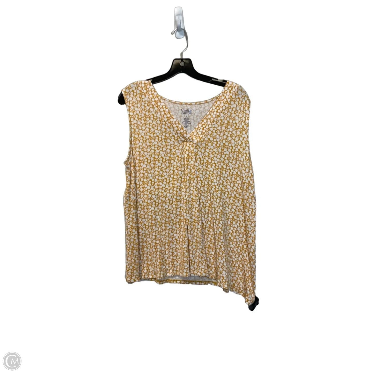 Top Sleeveless Basic By Croft And Barrow In Yellow, Size: Xl