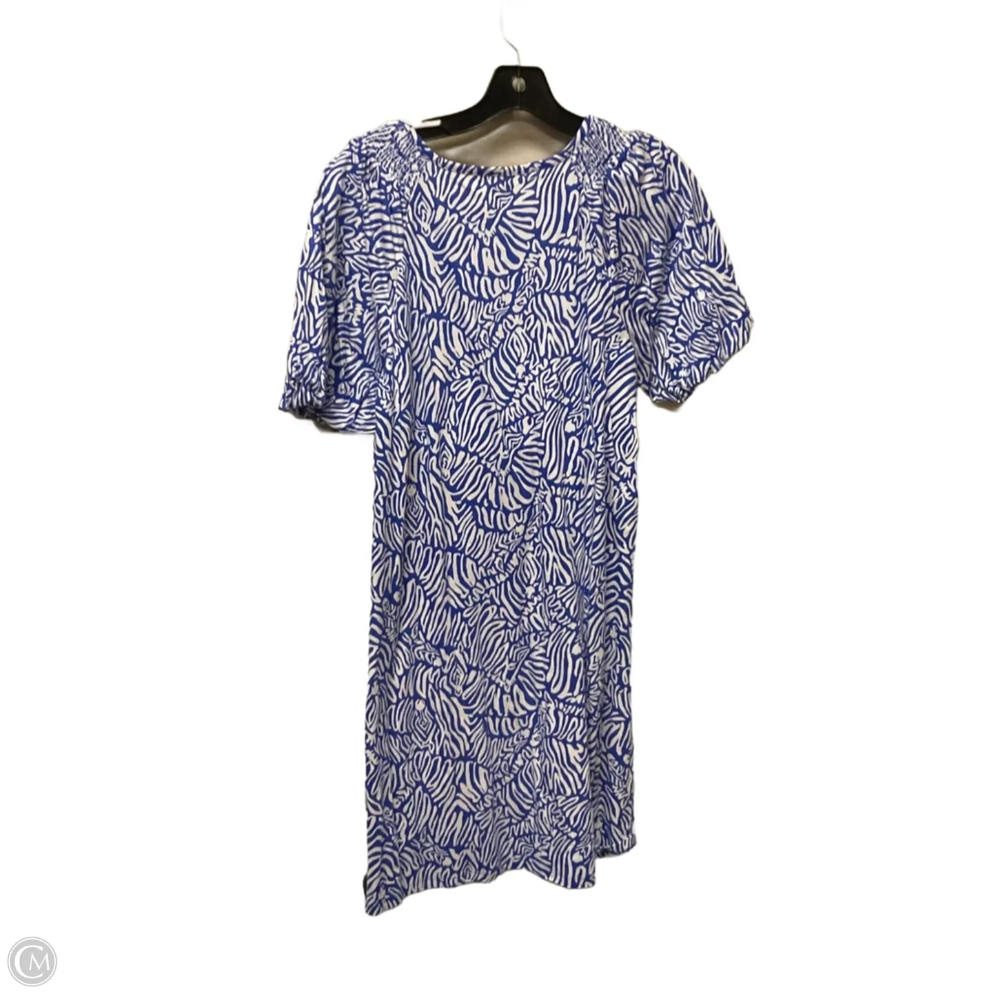 Dress Designer By Lilly Pulitzer In Blue & White, Size: M