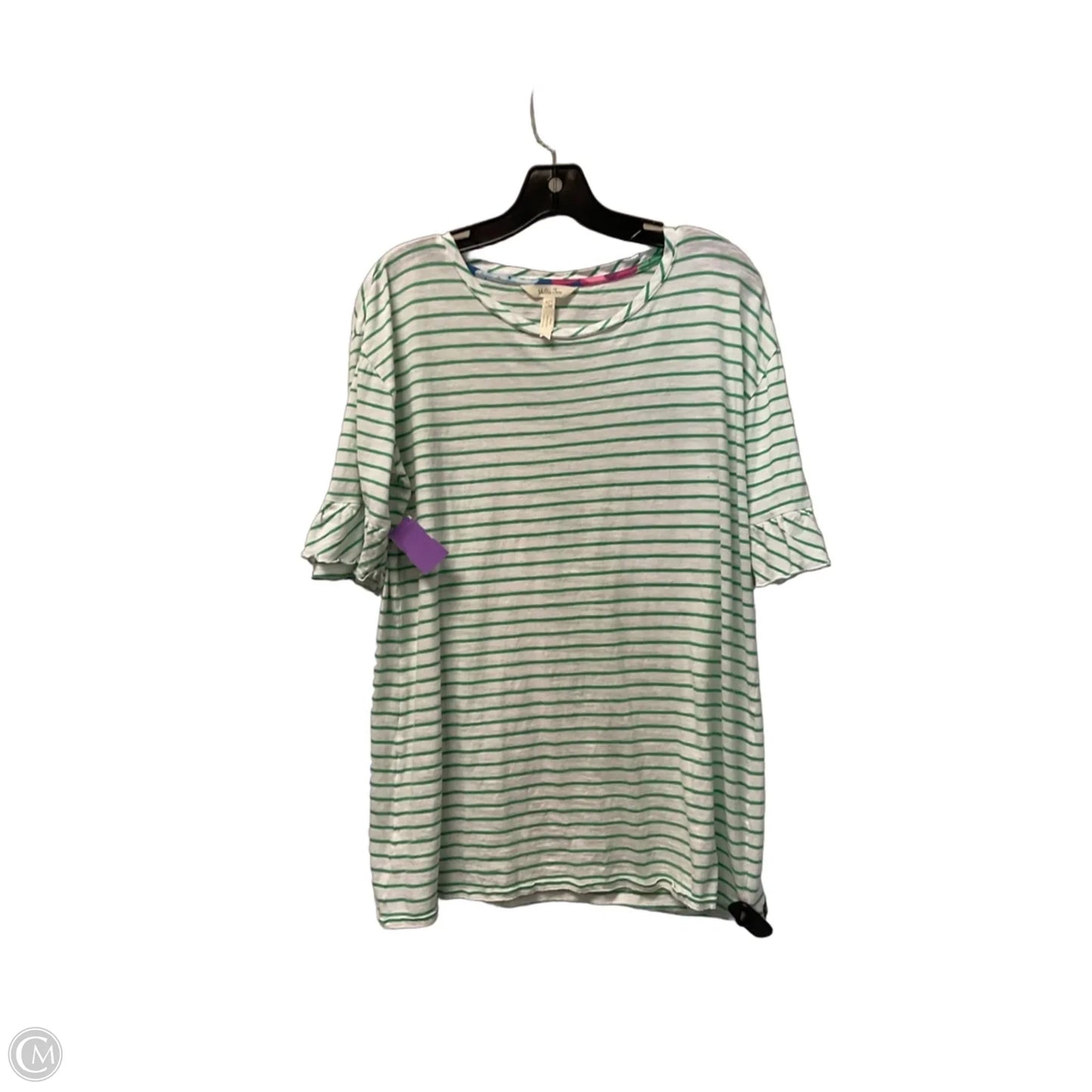 Top Short Sleeve By Matilda Jane In Striped Pattern, Size: L