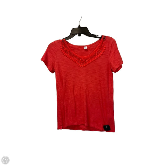 Top Short Sleeve By Old Navy In Red, Size: S