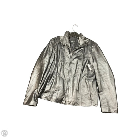 Jacket Leather By Nine West Apparel In Black, Size: Xl