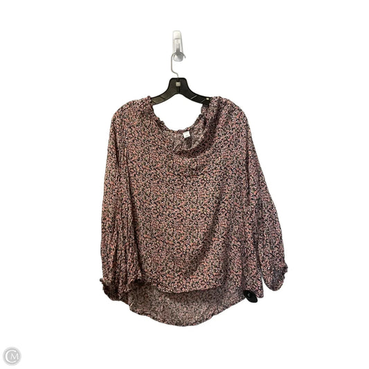 Top Long Sleeve By Old Navy In Floral Print, Size: L