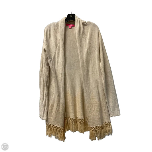 Cardigan Designer By Lilly Pulitzer In Tan, Size: Xl