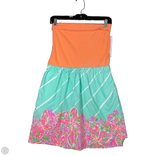 Dress Designer By Lilly Pulitzer In Blue & Orange, Size: M