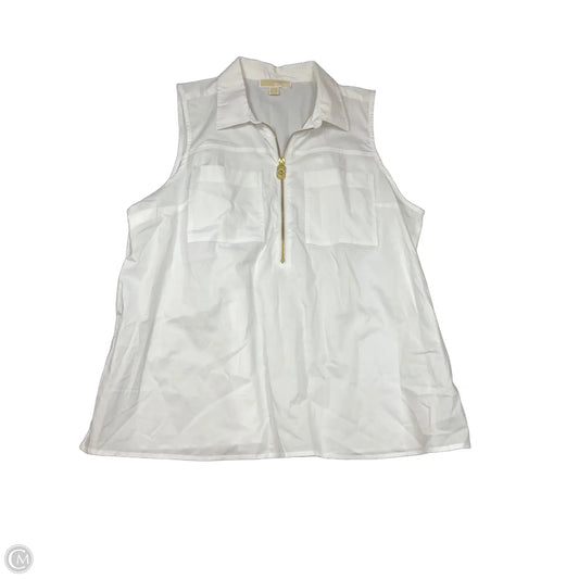 Top Sleeveless By Michael By Michael Kors In White, Size: Xl