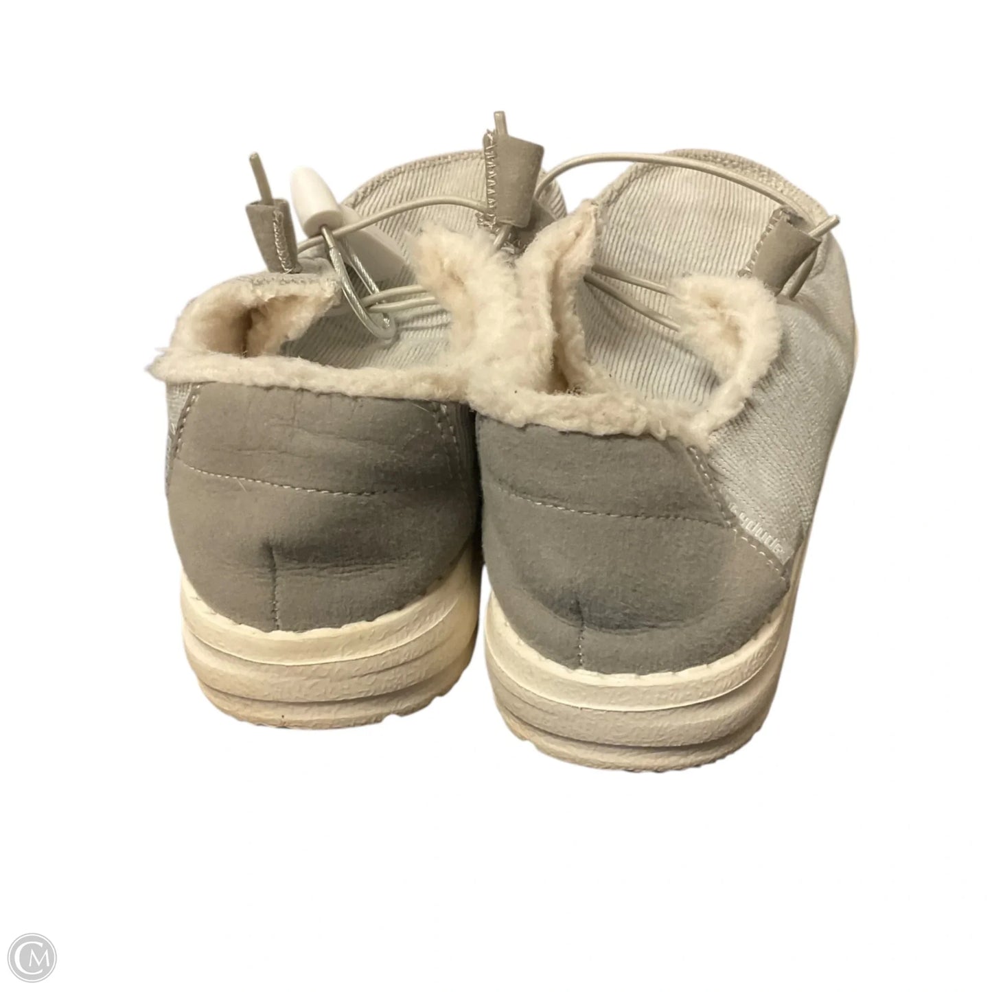 Shoes Flats By Hey Dude In Grey, Size: 5