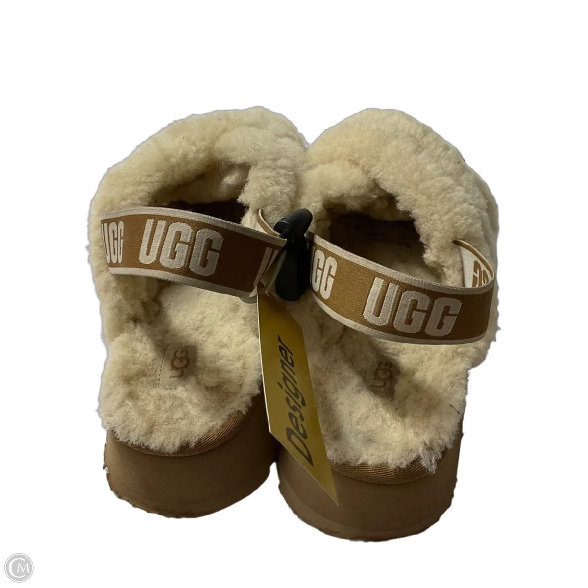 Slippers Designer By Ugg In Cream, Size: 9