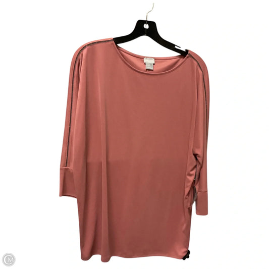 Top Long Sleeve By Chicos In Pink, Size: M