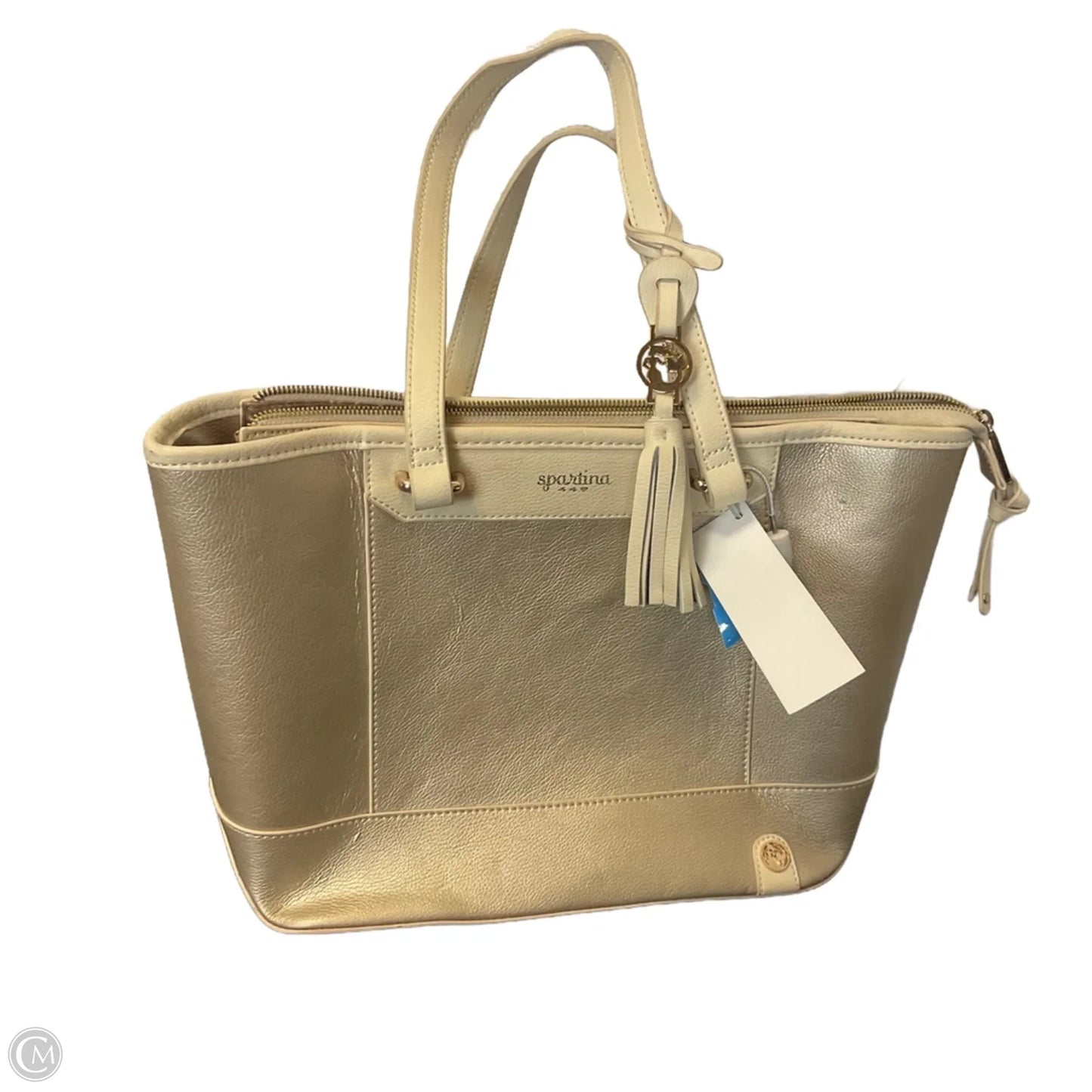 Handbag Leather By Spartina, Size: Medium