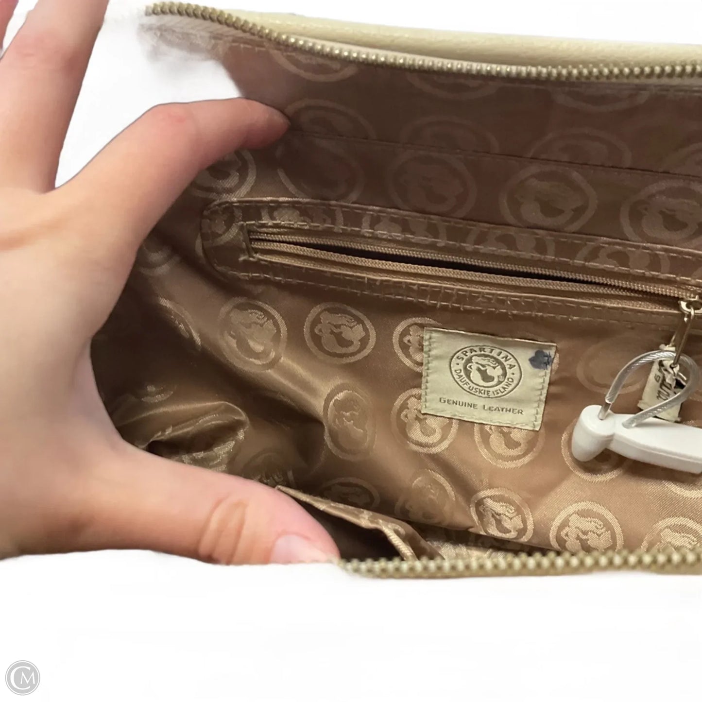 Handbag Leather By Spartina, Size: Medium