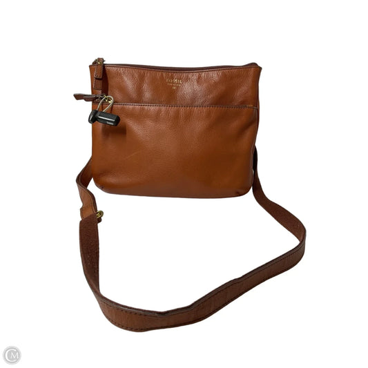 Crossbody Leather By Fossil, Size: Small