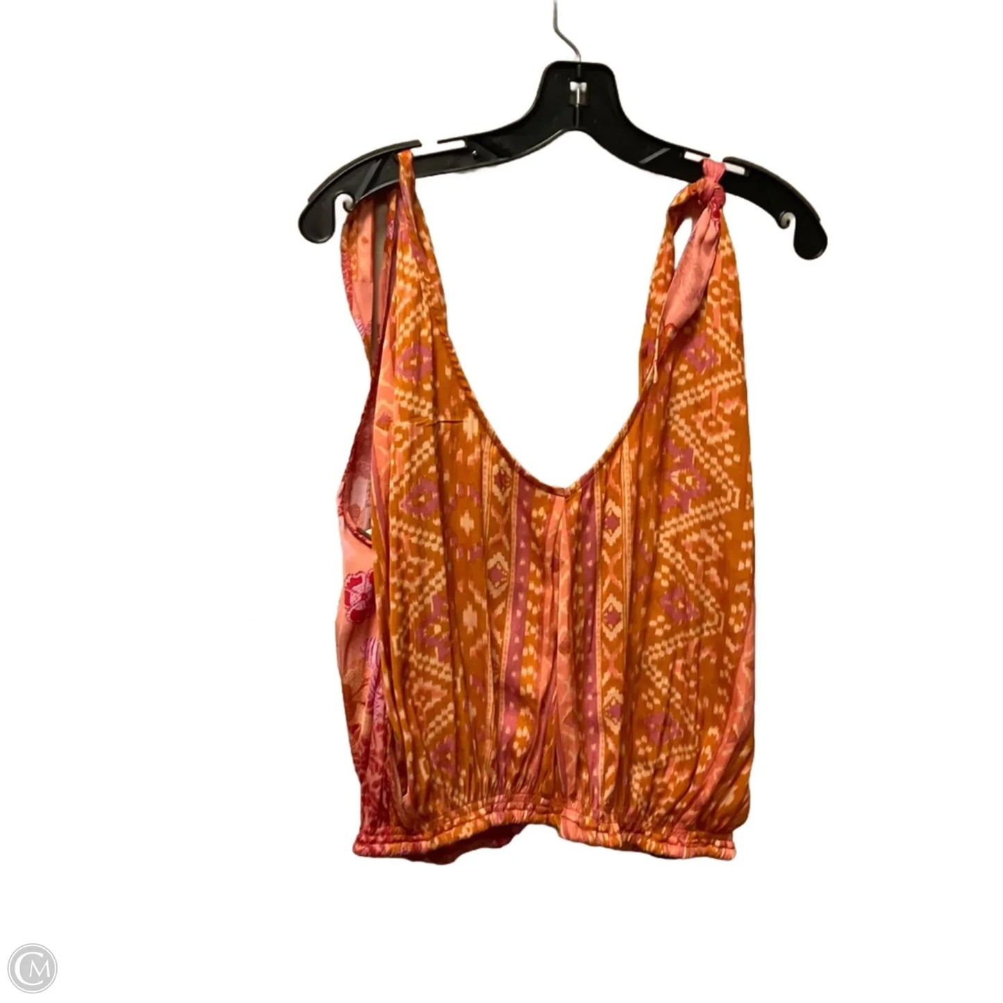 Top Sleeveless By Free People In Orange & Pink, Size: L