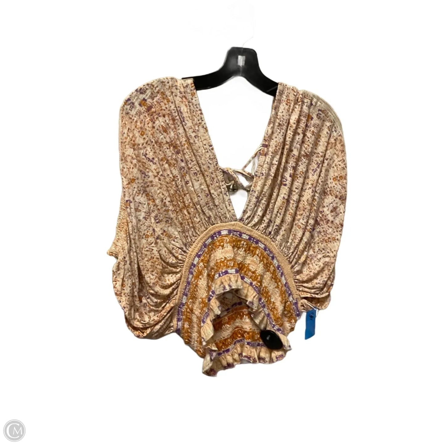 Top Sleeveless By Free People In Orange & Tan, Size: L