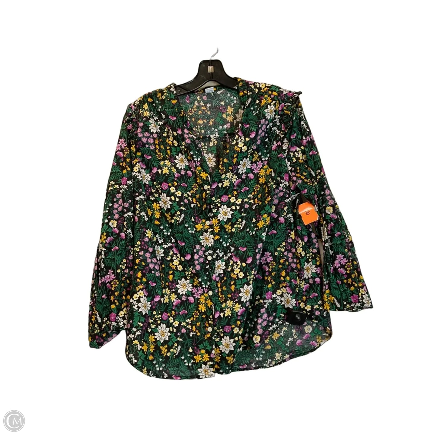 Top Long Sleeve By Old Navy In Floral Print, Size: L