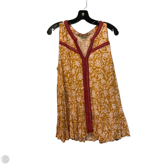 Top Sleeveless By Democracy In Orange, Size: L