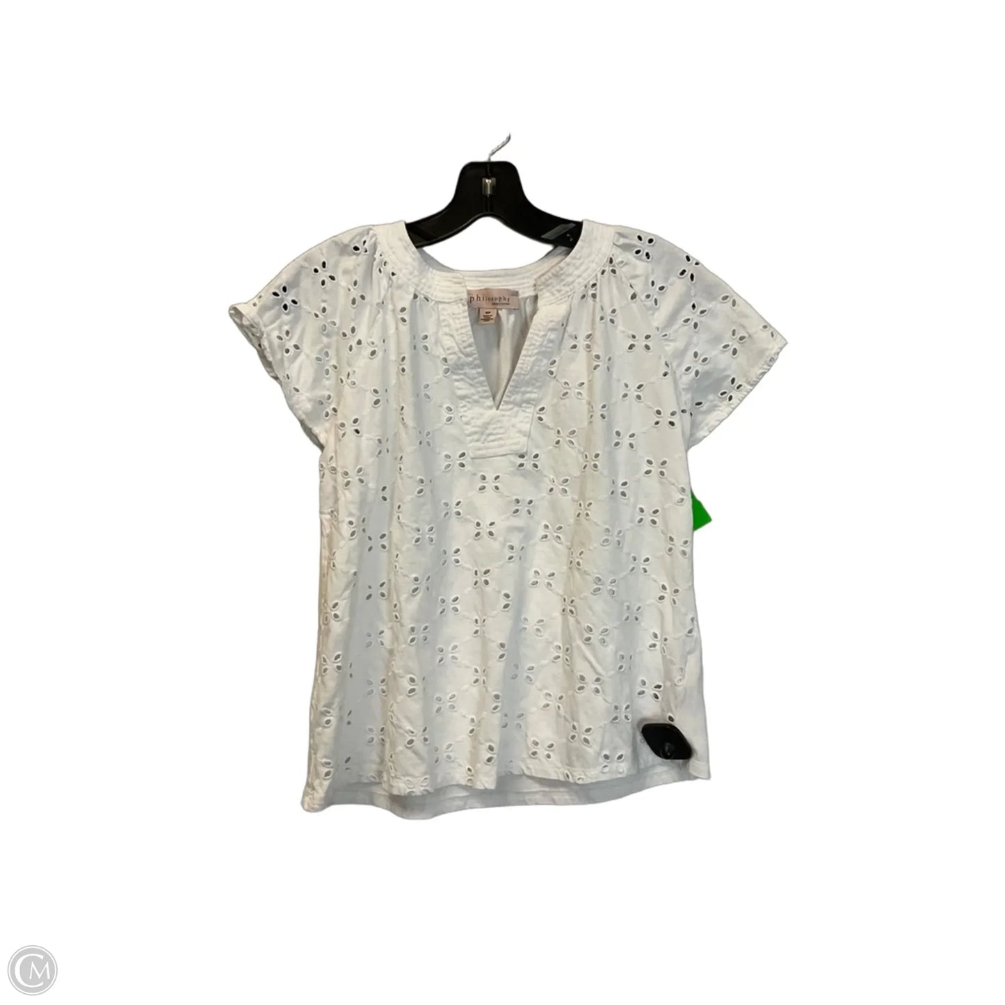 Top Short Sleeve By Philosophy In White, Size: S