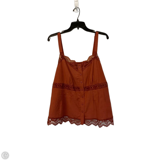 Top Sleeveless By Torrid In Orange, Size: L
