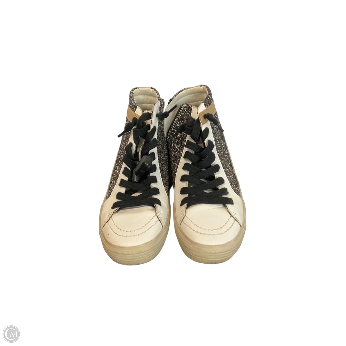 Shoes Sneakers By Shu Shop In Black & Gold, Size: 8.5