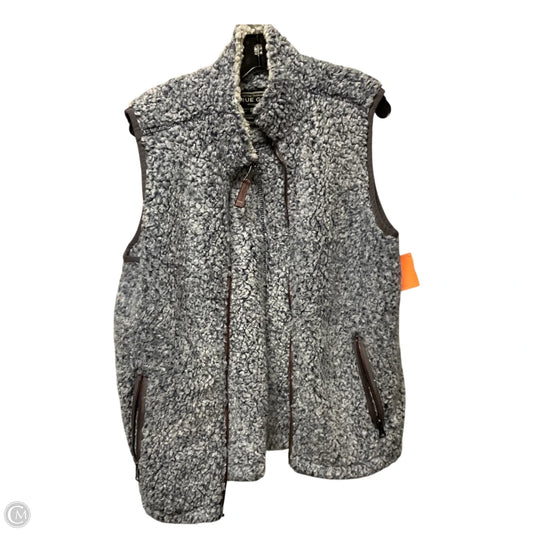 Vest Faux Fur & Sherpa By True Grit In Blue, Size: S
